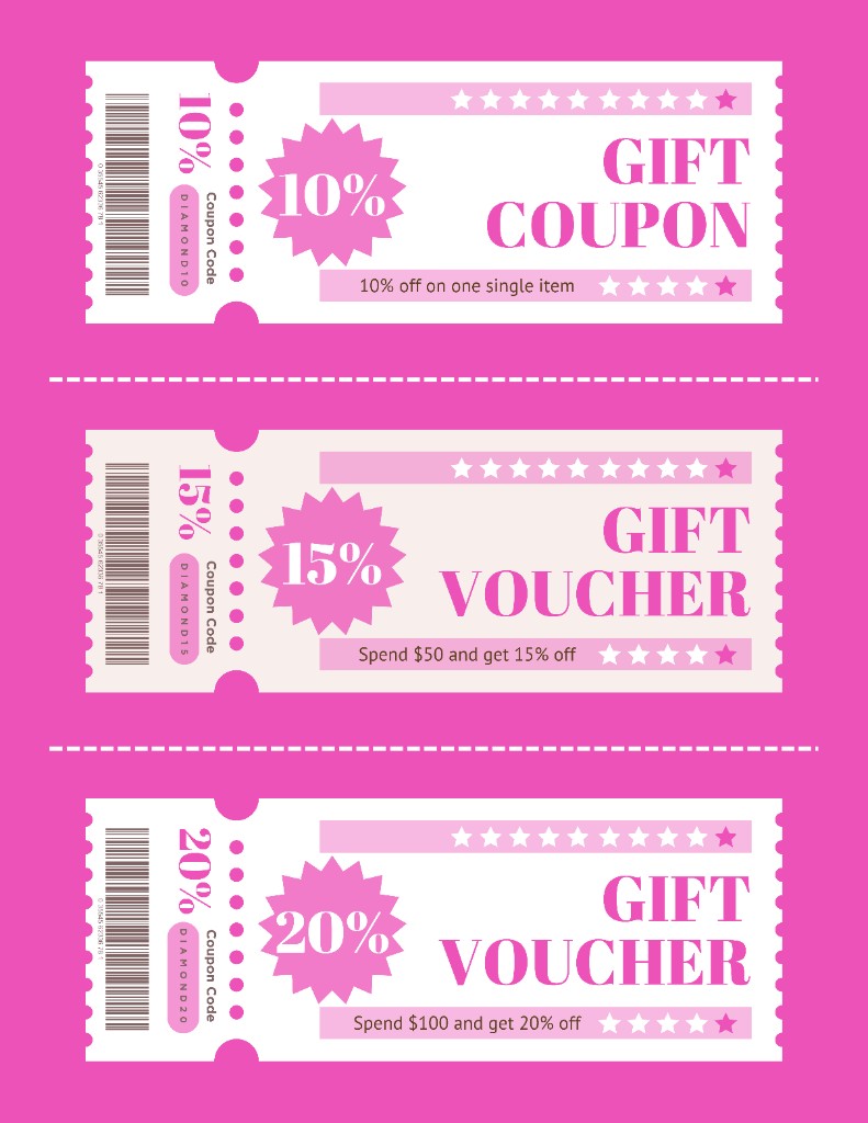 Diamond Beauty Supply coupons: 10% off one item with code DIAMOND10; 15% off when you spend $50 with code DIAMOND15; 20% off when you spend $100 with code DIAMOND20.
